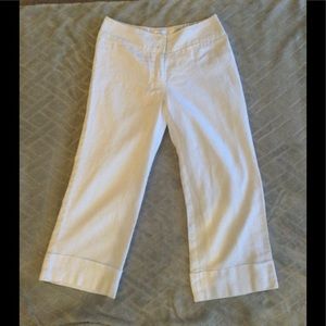 WHBM White Capris Size 6